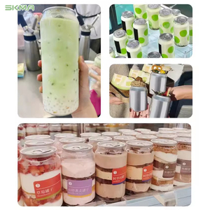 Cấp thực phẩm biểu tượng tùy chỉnh Soda bánh rõ ràng lon Pop 200ml 250ml 500ml kích cỡ khác nhau bong bóng trà nhựa PET lon - Product Image 4