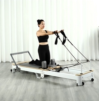 LADYGLOW Reformer de Pilates en Oferta, Trapecio para Ejercicios de Pilates, Reformer con Ajuste de Resistencia