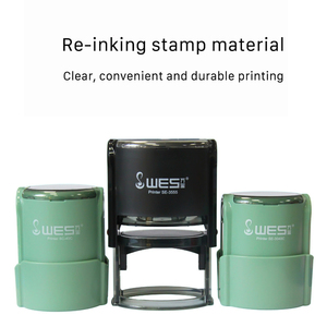 <span class=keywords><strong>Sello</strong></span> de tinta <span class=keywords><strong>con</strong></span> tapa redonda ovalada para oficina, materiales de sellado verde para <span class=keywords><strong>Nombre</strong></span> de maestro, impresora pequeña en blanco, ideal para flash autoentintable - Product Image 2