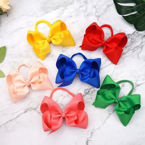 MIO 6 pouces grand arc bandeau en nylon bébé arcs pas cher élastique bébé filles bandeaux avec bowknot cheveux accessoires - Product Image 6