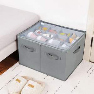 Caja Organizadora de Zapatos Plegable con Divisores Ajustables, Correa de Transporte Resistente, Cubierta de PVC Transparente de Alta Calidad, Bolsa con Cierres Suaves - Product Image 5