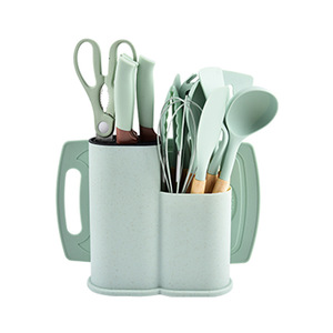 ชุดเครื่องครัวเครื่องมือทำครัว19ชิ้นชุดมีดทำครัวซิลิโคนพร้อมเขียง - Product Image 5