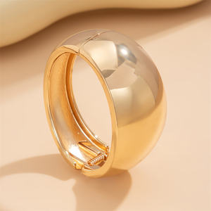 Pulseras de puños anchos lisos irregulares exagerados <span class=keywords><strong>para</strong></span> mujer, brazaletes Punk de calle a la moda <span class=keywords><strong>para</strong></span> mujer, accesorios, bisutería de moda, regalo - Product Image 4