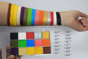 Paleta de Pintura Facial y Corporal Cremosa a Base de Aceite de 15 Colores, Segura <span class=keywords><strong>para</strong></span> Maquillaje de Festivales y Fiestas de <span class=keywords><strong>Halloween</strong></span> - Product Image 2