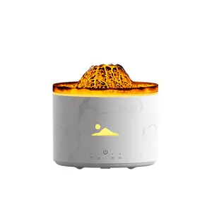 Gunung api 3D penyebar Aroma ultrasonik api 360ml penyemprot ubur-ubur gunung api penyebar pelembap udara