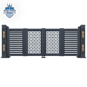 Decoratieve Nieuwste Belangrijkste Huis Glijbaan Automatische Entree Ontwerp Elektrische Outdoor Ongebaande <span class=keywords><strong>Aluminium</strong></span> Oprit Bi Vouwen Vouw Gate - Product Image 6