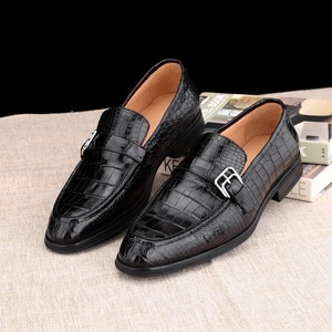 Mocasines de lujo de cuero de cocodrilo auténtico 100% genuino, zapatos de vestir de cuero de cocodrilo hechos a mano. - Product Image 4