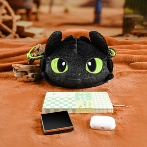 Sac à bandoulière unisexe tendance pour enfants, en peluche de dinosaure <span class=keywords><strong>sans</strong></span> <span class=keywords><strong>dents</strong></span>, rembourrage en coton PP - Product Image 1