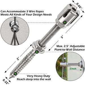 <span class=keywords><strong>Serre</strong></span>-câbles en acier inoxydable 316 pour plantes grimpantes d'extérieur et grille en rotin - Product Image 2