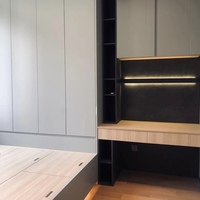 Rénovation personnalisée de toute la maison, chambre d'enfant, chambre à coucher, bureau avec lit tatami et armoire en bois