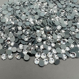 Tuton Atas Berkualitas Kristal Bulat Kuku strass in resina Flatback Untuk Kerajinan DIY - Product Image 2