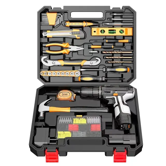 Household Hot Sale Multi-função Manual Mão Tool Box Hardware madeira Tool Set Reparação Ferramentas