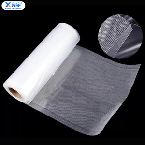 ถุงซีลสูญญากาศพลาสติก PA PE แบบตาข่าย สำหรับบรรจุภัณฑ์อาหารแบบอัดแน่น ปิดผนึกสามด้าน มีรอยฉีกแบบตัวยู - Product Image 3