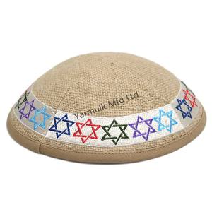 Букхарская кипа в традиционном среднеазиатском стиле, вышитая, из бархата/хлопка, рекламная еврейская шапочка, низкая цена, оптовая продажа, индивидуальная печать - Product Image 3