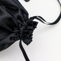 Pochette en satin avec cordon de serrage, personnalisable avec logo, impression par transfert thermique, sac en soie pour perruques et extensions capillaires