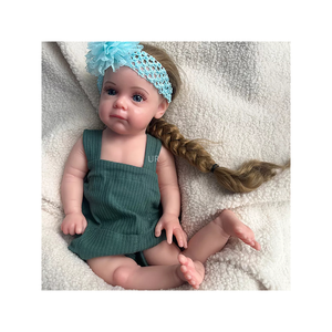 Longs cheveux blonds Silicone <span class=keywords><strong>Reborn</strong></span> poupées grands yeux 20 pouces bébé filles poupées apaisantes poupées nouveau-nés - Product Image 5