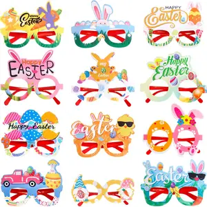 Easter Party Decoration Easter Glasses Photo Booth Props Rabbit Egg Eyeglass Frame Kid's Holiday Party Props Decoration