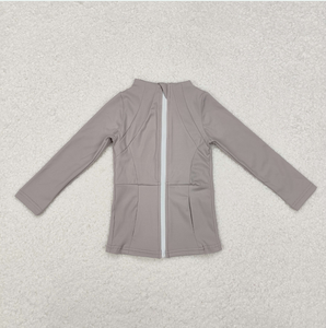 Veste de yoga à manches longues pour bébés filles avec poches zippées - Product Image 3