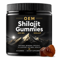 Complément alimentaire multi-minéraux et vitamines en bonbons gélifiés Shilajit 600mg, marque privée, pour hommes et femmes