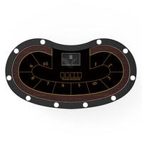 YH 96 pouces 10 joueurs vente en gros pas cher Table de poker pliante Texas Hold'em Table de jeu Simple Tables de jeu pliables avec éclairage LED