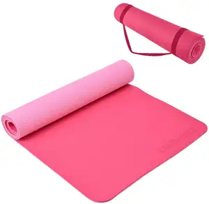 Woqi定制标志耐用厚NBR运动普拉提瑜伽垫防滑健身房健身瑜伽垫
