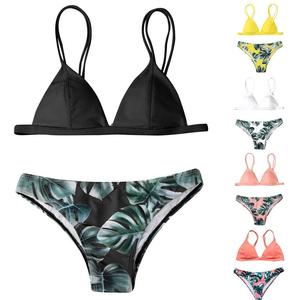Fábrica de China de dos piezas de <span class=keywords><strong>moda</strong></span> Sexy de alta Wist <span class=keywords><strong>Micro</strong></span> <span class=keywords><strong>Bikini</strong></span> Color de mezcla doble correas traje de baño - Product Image 3