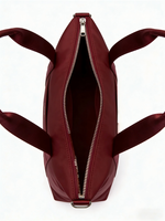 Sac fourre-tout tressé pour femme, grande capacité 20L, en nylon, à ouverture simple, design tendance, avec broderie, multi-usages pour le shopping et les voyages