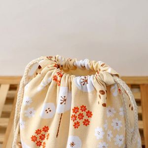 Lightweight Cotton Drawstring Bags with Letter Pattern Customizable Size for Kids & Adults-Outdoor Travel & Daily Use - Product Image 5