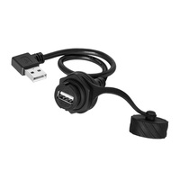 Cable de Extensión Electrónico de Aviación Lshitech Industrial IP68 a Prueba de Agua, Conectores USB 2.0 Macho/Hembra, Transmisión de Datos, 0.3-1m