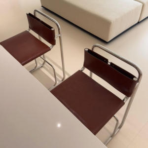 <span class=keywords><strong>Chaise</strong></span> <span class=keywords><strong>de</strong></span> salle à manger moderne en métal, style nordique, tabouret <span class=keywords><strong>de</strong></span> bar à dossier haut sans accoudoirs, <span class=keywords><strong>chaise</strong></span> d'îlot rembourrée en acier inoxydable, fabriquée en Chine - Product Image 6