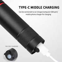 Lampe de poche LED rechargeable d'extérieur en alliage d'aluminium IP44, zoomable, à intensité variable, portable, longue portée, multifonctionnelle, pour les urgences