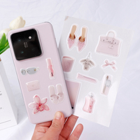 Nouveau Design Feuille d'Autocollants Décoratifs en Résine Époxy Dôme 3D Personnalisables DIY pour Coques de Téléphone Portable Format A6