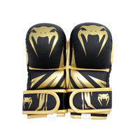 Logo personnalisé PU cuir professionnel Muay Thai gants de boxe combat demi-doigts gants de boxe MMA