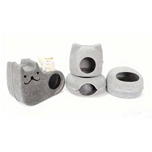 Filz-Tierhaus Rund Massiv - Umweltfreundliches Dickes Filz-Katzenhundehaus Anpassbare Größe Rund Massiv Filz-Tierhaus Direkt vom Hersteller - Product Image 2