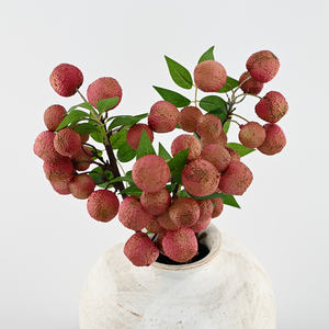Bouquet de fleurs de fruits <span class=keywords><strong>litchi</strong></span> artificiels au toucher réel en gros laisse la maison graduation noë<span class=keywords><strong>l</strong></span> halloween <span class=keywords><strong>arbre</strong></span> de thanksgiving - Product Image 2
