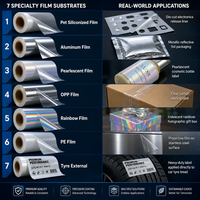 Applicateur universel de colle thermofusible à buse pour films PET siliconés/aluminium/perlescent/PP/PVC/OPP/arc-en-ciel/PE et surfaces externes de pneus