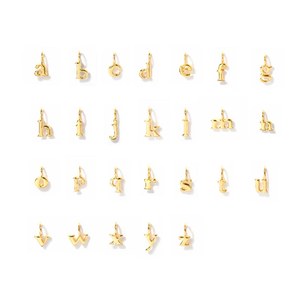 Personalizado 18K chapado en oro plata esterlina 925 Metal 26 alfabeto letra inicial encantos colgante para la fabricación de joyas collar DIY - Product Image 1