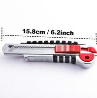 Couteau utilitaire de bricolage en acier inoxydable lame de rasoir rétractable coupe-papier de sécurité livraison directe 5 pièces lames OEM personnalisable