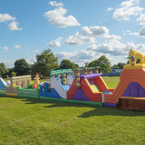 <span class=keywords><strong>Castillo</strong></span> Inflable Combinado con Obstáculos, Diseño de <span class=keywords><strong>Isla</strong></span> Jungla, Material de PVC, Capacidad de Más de 10000 kg para Más de 20 Pasajeros - Product Image 1