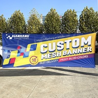 Bannière en tissu maillé polyester grand format pour festival de musique, impression numérique personnalisée, à suspendre en extérieur