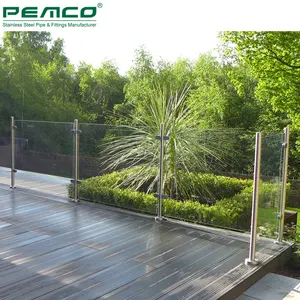 Bán Buôn Ngoài Trời Inox Đoạn Đường Nối Hạ Cánh Hình Chữ Nhật Kính Lan Can Lan Can Cho Bệnh Viện - Product Image 1