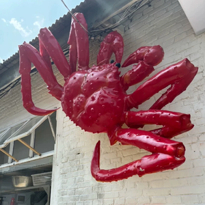 Promotion de Vente Directe Usine : Sculpture de Homard et de <span class=keywords><strong>Crabe</strong></span> en Résine de Fibre de Verre, Décoration Extérieure de Jardin, Style Pop Art Lumineux - Product Image 6