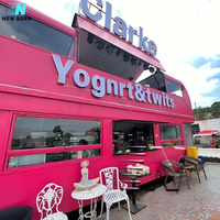Station pour salon de coiffure Salon de coiffure mobile électrique Camion double pont Ice cream Tea Food Bus