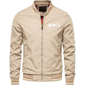 Giacca Casual Leggera da Uomo per Primavera e Autunno, con Tasche con Zip, Antivento, Colletto Rovesciato, Tecnica di Tintura in Capo - Product Image 5