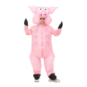 Cerdo inflable traje de Halloween Unisex adulto cuerpo completo cerdo inflable traje de un tamaño (Piggy) Rosa - Product Image 1
