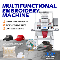 Machine à broder industrielle et domestique à écran tactile automatique informatisée 1 tête haute vitesse pour broderie 3D, étiquettes et casquettes