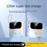 Banque d'alimentation en gros 10000mAh 20000mAh 22.5W PD Charge rapide Affichage LED Double USB Type-C Câble d'éclairage