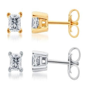 Unique Style Moissanite Stud <b>Earring</b> in S925 Silver Square Design Stylish Daily Wear Jewelry Gift for Women - Product Image 3