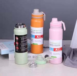 Grande gourde isotherme portable en acier inoxydable, écologique, avec corde, pour eau bouillante, unisexe, pour sports de plein air - Product Image 5