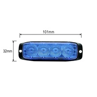Feu de signalisation d'urgence à 4 LED, certifié ECE R65 R10, IP67, 19 modes avec mémoire pour camion-benne et grue
